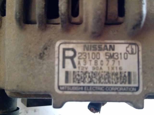ALTERNATORE NISSAN X-TRAIL 2001 2.2 T.D. 115CV 90AH (YD22) 231005M310 - immagine 5