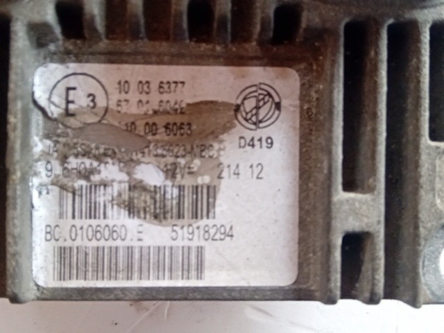 CENTRALINA MOTORE PER FIAT Punto EVO IAW5SF8E4 - 51918294 350A1000 bifuel/gas 1 - immagine 3