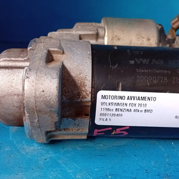 MOTORINO D' AVVIAMENTO PER VOLKSWAGEN Fox 1° Serie 0001120400 BMD benzina 1198