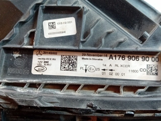 FARO ANTERIORE DESTRO PER MERCEDES Classe A Serie (W176) A1769069000 (12>18) - immagine 3