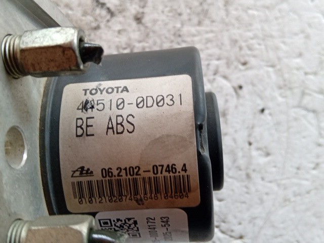 CENTRALINA ABS PER TOYOTA Yaris Serie 06210207464 - 445100D031 1KR FE benzina 9 - immagine 3